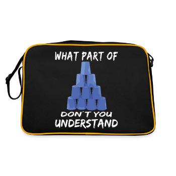 Stapeln Von Bechern Speed Stacker - Retro Tasche - Schwarz/Gold - Hinten