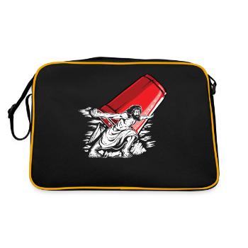 Stapeln Von Bechern Speed Stacker - Retro Tasche - Schwarz/Gold - Hinten