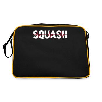 Squash Ekg Heartbeat - Retro Tasche - Schwarz/Gold - Hinten