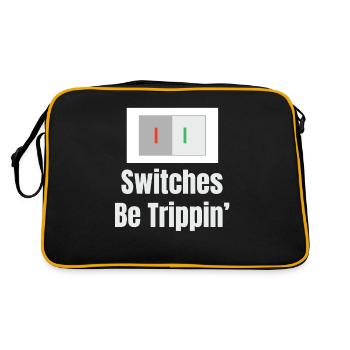 Les interrupteurs font trébucher l’humour d’un ingénieur électricien - Sac Retro - noir/or - Dos