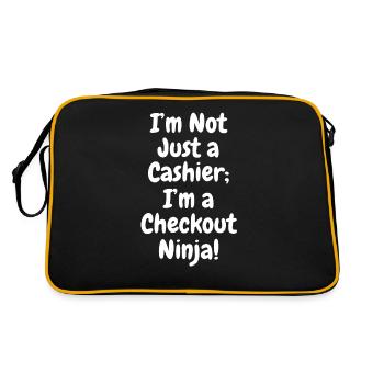 Je ne suis pas seulement une caissière ; Je suis un - Sac Retro - noir/or - Dos