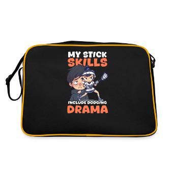 Lacrosse Mom My Stick Skills Include Dodging Drama - Retro Bag - black/gold - Back