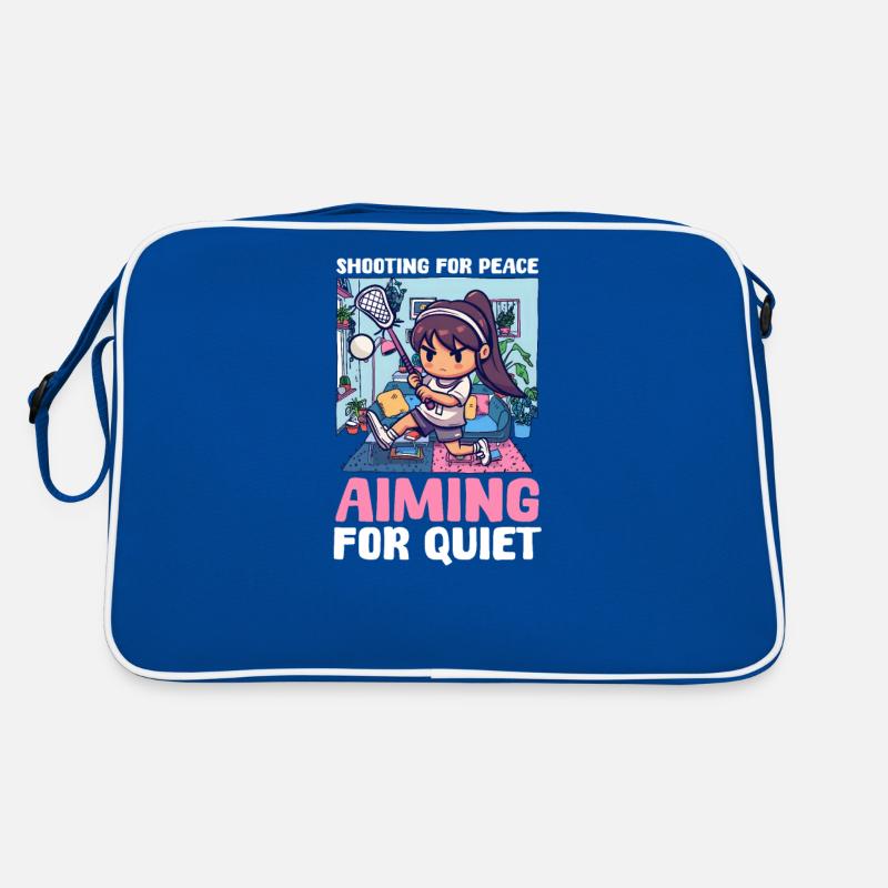 Lacrosse Mom Shooting for Peace, Aiming for Quiet Retro Bag