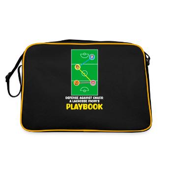 Lacrosse Mom Defense Against Chaos: A Mom's Playbo - Retro Bag - black/gold - Back