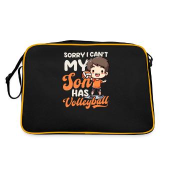 Papa De Volley-ball Désolé Ne Peut Pas Fils De Volley-Ball - Sac Retro - noir/or - Dos