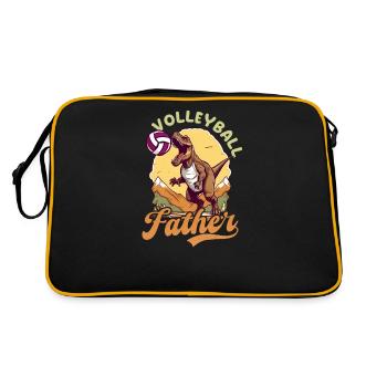 Volley-ball Papa Dinosaure Volley-ball Père - Sac Retro - noir/or - Dos