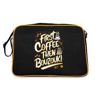 Bouzouki Instrument Gift - Retro Bag - black/gold - Back