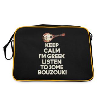 Bouzouki Instrument Gift - Retro Bag - black/gold - Back