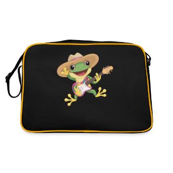 Bouzouki Instrument Gift - Retro Bag - black/gold - Back