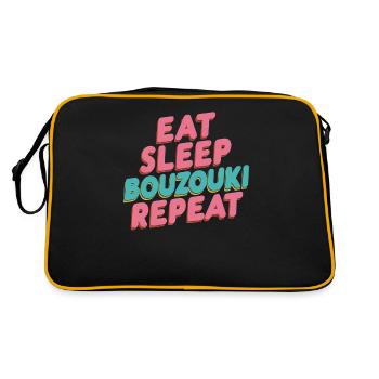 Bouzouki Instrument Gift - Retro Bag - black/gold - Back