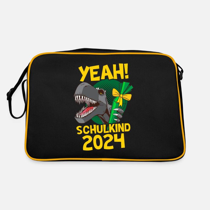 Yeah! Schulkind 2024 Dino Einschulung Retro Tasche