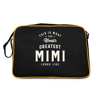 Greatest Mimi Looks Like - Mother's Day - Retro Bag - black/gold - Back