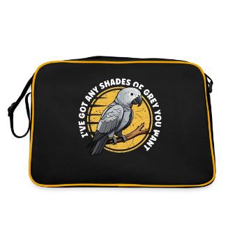 African Grey I've Got Any Shade Of Birdwatcher - Retro Bag - black/gold - Back