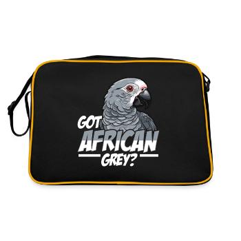 J’ai un propriétaire d’oiseau gris africain amoureux du gris africain - Sac Retro - noir/or - Dos