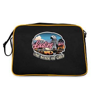 African Grey Real Ladies Only Need Ornithologist - Retro Bag - black/gold - Back