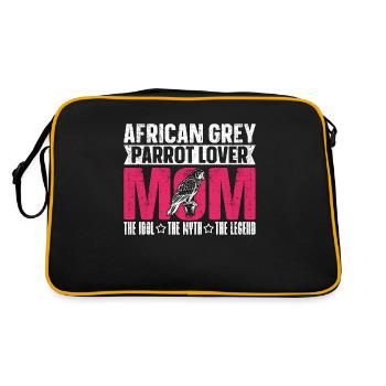 African Grey Parrot Lover Mom The Parrot Owner - Retro Bag - black/gold - Back