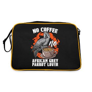African Grey Parrot No Coffee Parrot Coffee Lover - Retro Bag - black/gold - Back