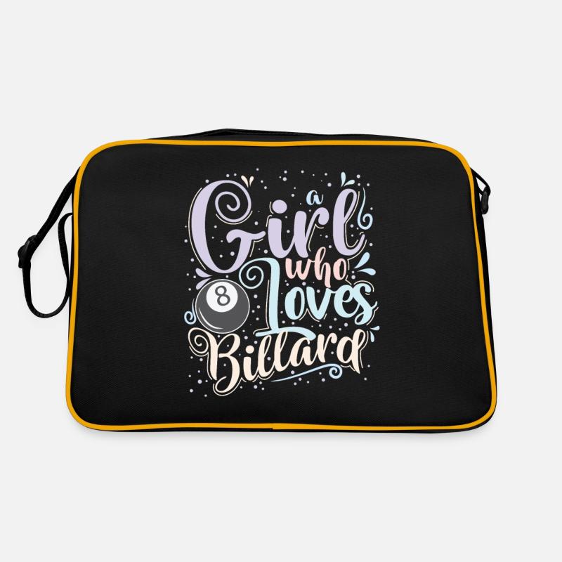 Fille qui aime le billard Sac Retro