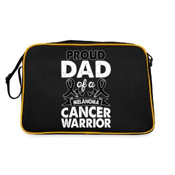 Dad Of Melanoma Cancer Warrior Awareness Month - Retro Bag - black/gold - Back