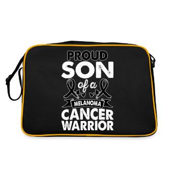 Son Of Melanoma Cancer Warrior Awareness Month - Retro Bag - black/gold - Back