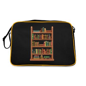 Étagère pleine de littérature classique - Sac Retro - noir/or - Dos
