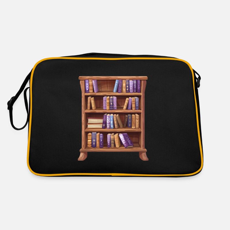 Magical Bookcase Enchanting Motifs Retro Bag