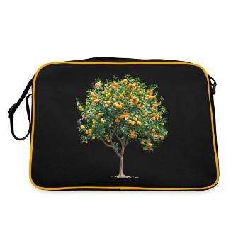 Orange tree full of ripe fruits - Retro Bag - black/gold - Back