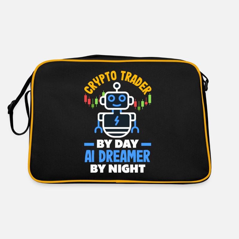 Cryptocurrency AI & Crypto Enthusiast Blockchain Retro Bag