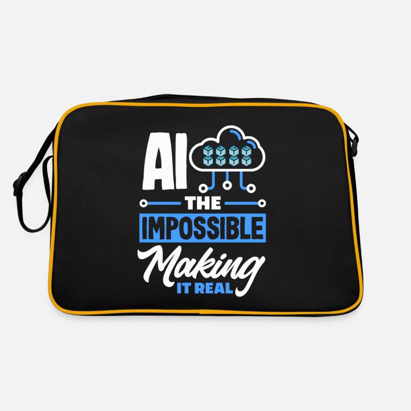 Cryptocurrency AI & Crypto Enthusiast Blockchain Retro Tasche