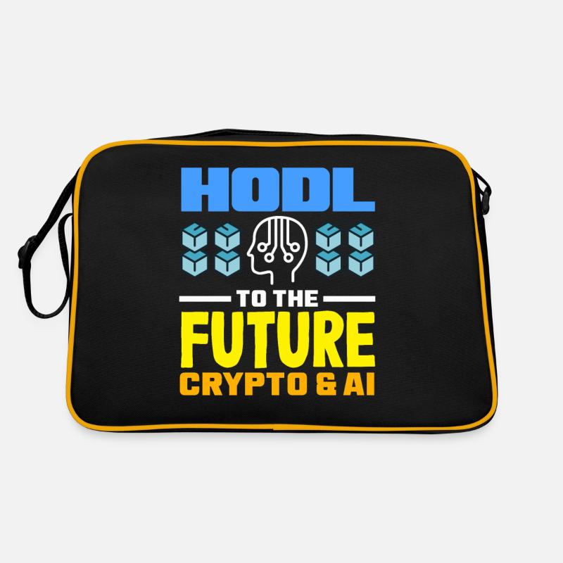 Cryptocurrency AI & Crypto Enthusiast Blockchain Retro Tasche
