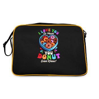 Donut Love You So Much Donut Even Know - Retro Bag - black/gold - Back