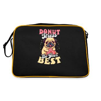 Donut Donut Stress Do Best - Retro Bag - black/gold - Back