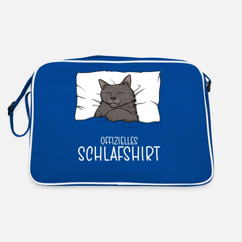 Chemise de nuit officielle Pyjama chat Sac Retro