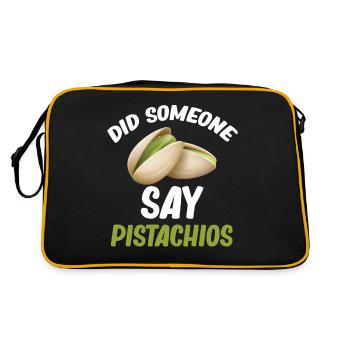 Hat Jemand Pistazieneis Mit Schoko-nüssen Gesagt? - Retro Tasche - Schwarz/Gold - Hinten