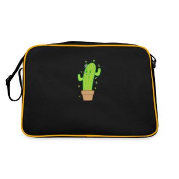 Cactus with good mood - Retro Bag - black/gold - Back