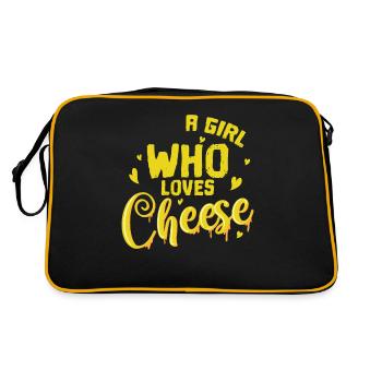 Käse Une fille qui aime le fromage - Sac Retro - noir/or - Dos