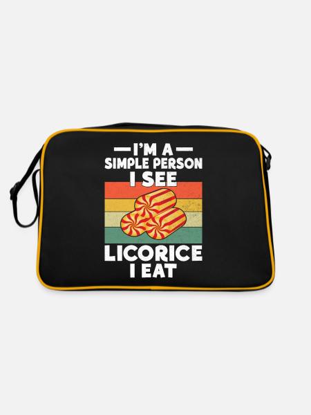 Licorice Gifts - Retro Bag - black/gold - Back