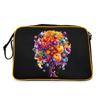 Colorful World Tree Blast - Retro Bag - black/gold - Back