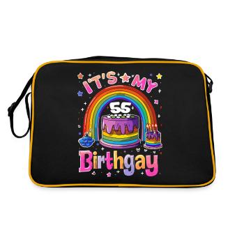 It's my birthgay birth-gay lgbt gay - Retro Bag - black/gold - Back