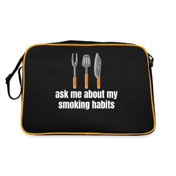 Posez-moi des questions sur mes habitudes de tabagisme - Sac Retro - noir/or - Dos
