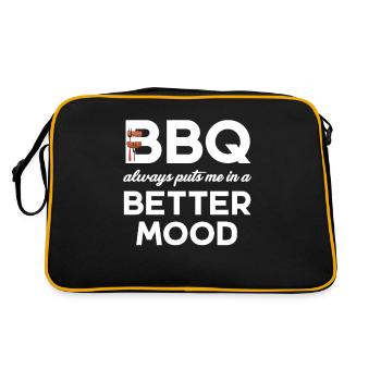 Bbq Rocks Barbecue Lover Pitmaster Beef Brisket - Retro Bag - black/gold - Back