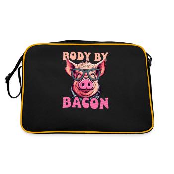 Corps de bacon par bacon - Sac Retro - noir/or - Dos