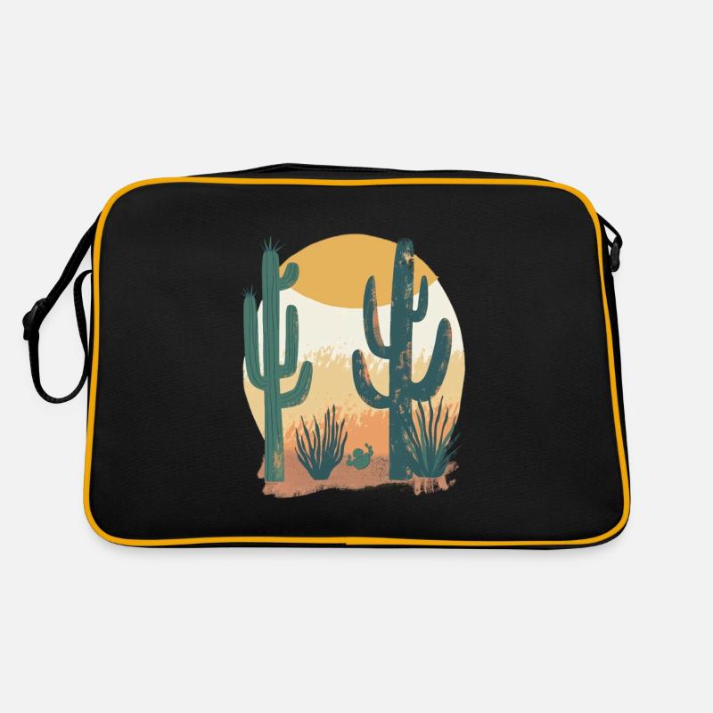 Desert landscape at sunset Retro Bag