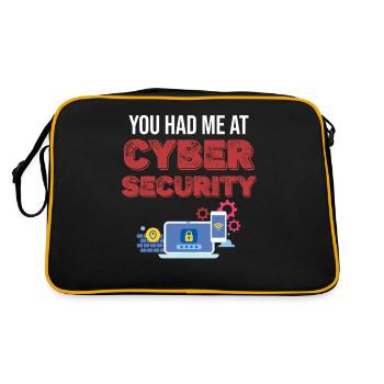 They had me in cyber security malware - Retro Bag - black/gold - Back