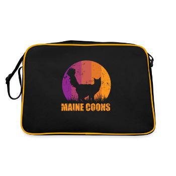 Maine Coons Cat Shadow - Retro Bag - black/gold - Back
