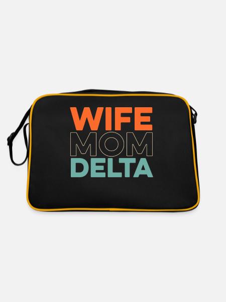 Schwesternschaft Soroitas Delta Mama - Retro Tasche - Schwarz/Gold - Hinten