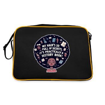 Historical Treasures Hair Illustration - Retro Bag - black/gold - Back