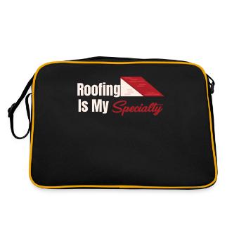 Roofer is my specialty: contractor, - Retro Bag - black/gold - Back