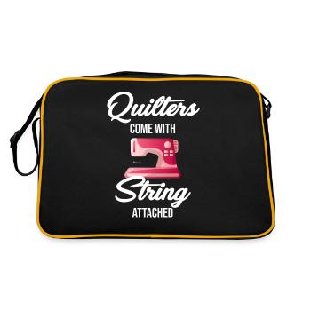 Les courtepointes sont attachées avec des ficelles - Sac Retro - noir/or - Dos
