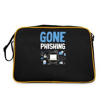 Gone Phishing Funny - Retro Bag - black/gold - Back